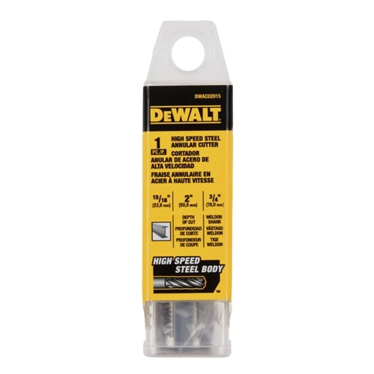 DWAC02015 15/16 in. x 2 in. High Speed Steel Annular Cutter 3/4 in. Weldon