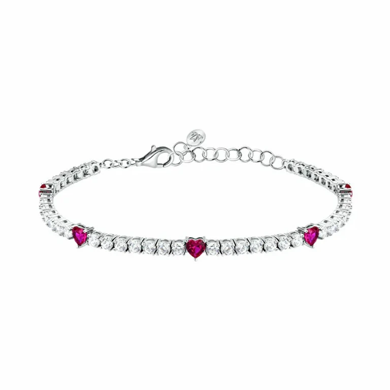 Romantic Tennis Bracelet in Recycled Silver Tesori Saiw236