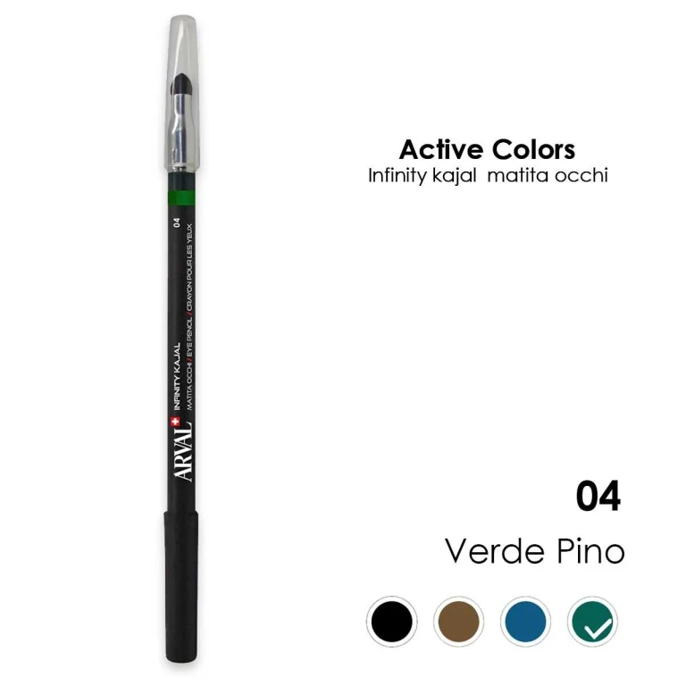 Infinity kajal n. 04 - pine green eye pencil - wood