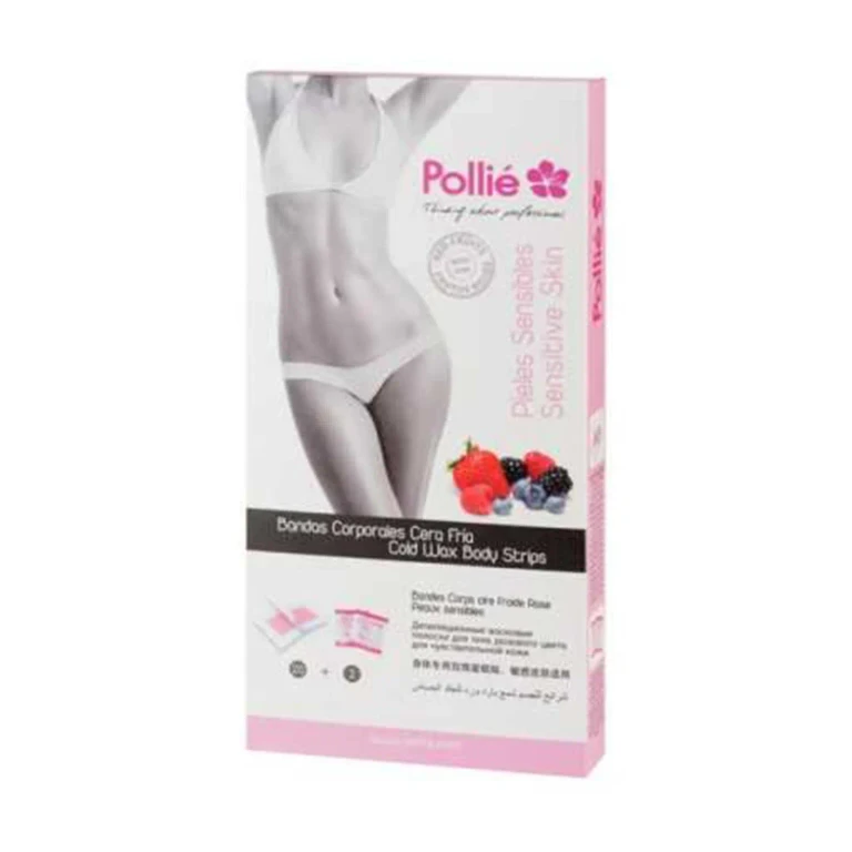 Cold depilatory strips Eurostil with red fruits for sensitive skin, pack of 20