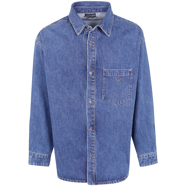 EMPORIO ARMANI Shirt Men color Blue (EM007105AF17805MB002)