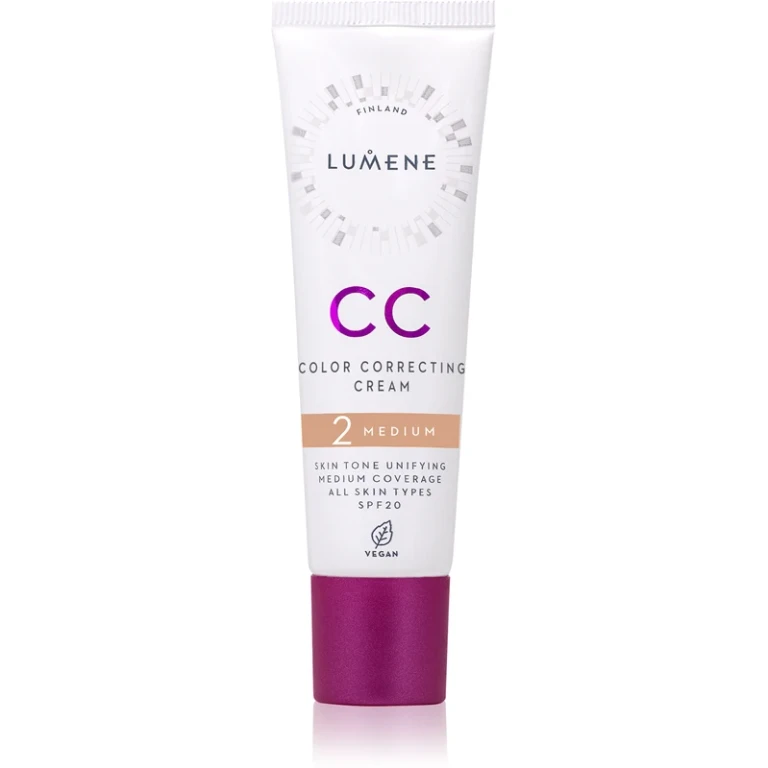 Color Correcting CC cream for even skin tone SPF 20 color 2 medium 30 ml