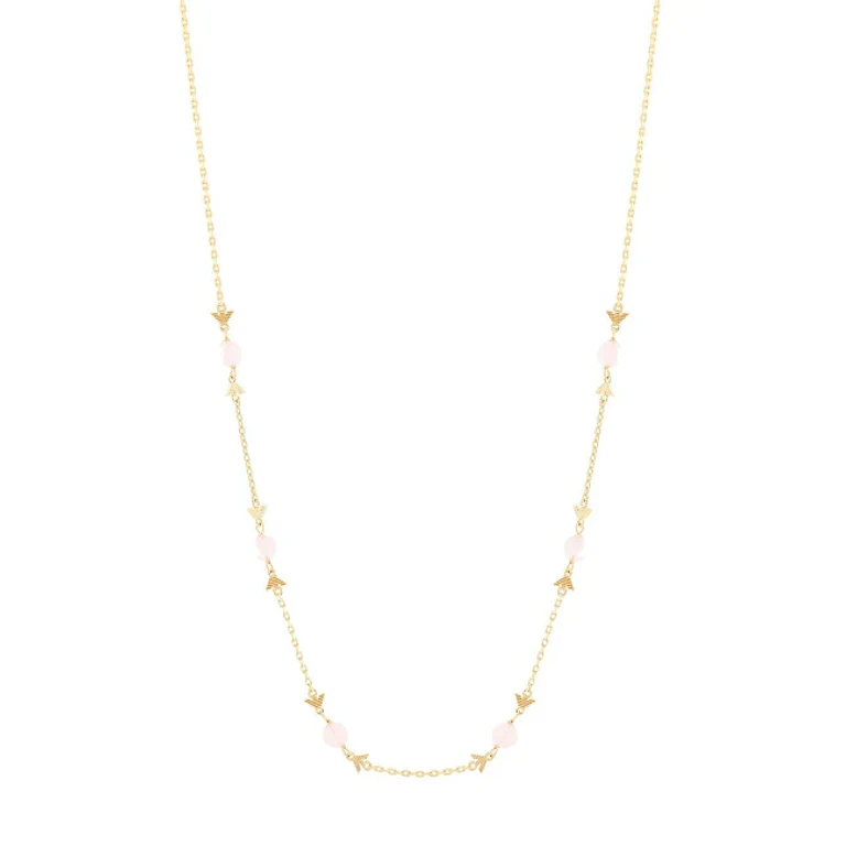 Fashion Necklace Gold Plated With Quartz Egs3200710