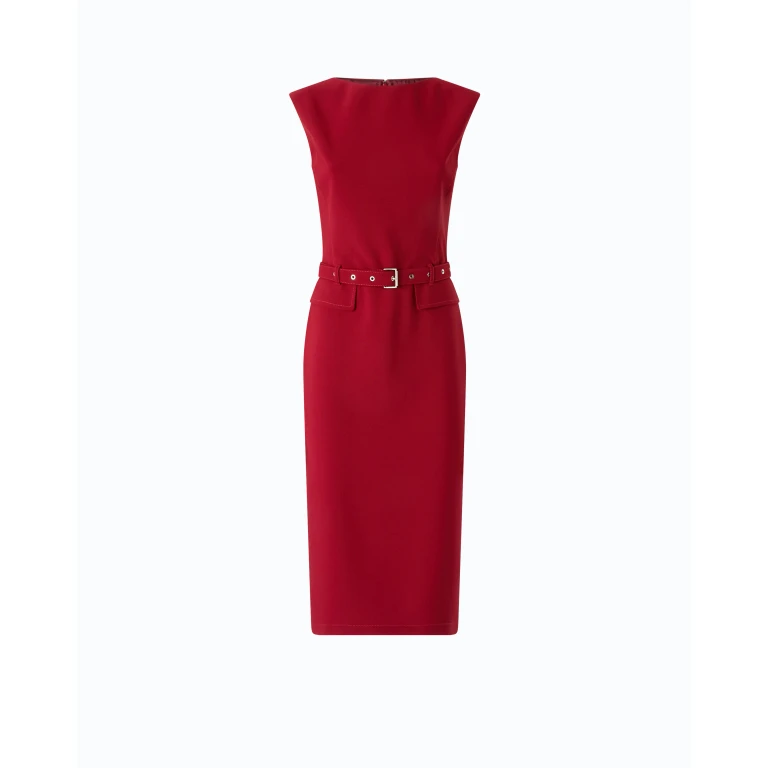 Robe fourreau mi-longue ceinturée - 36
