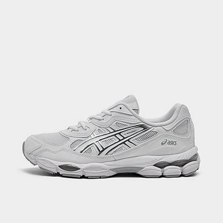 Men's ASICS GEL-NYC Casual Shoes in White/Silver Size: 7.5