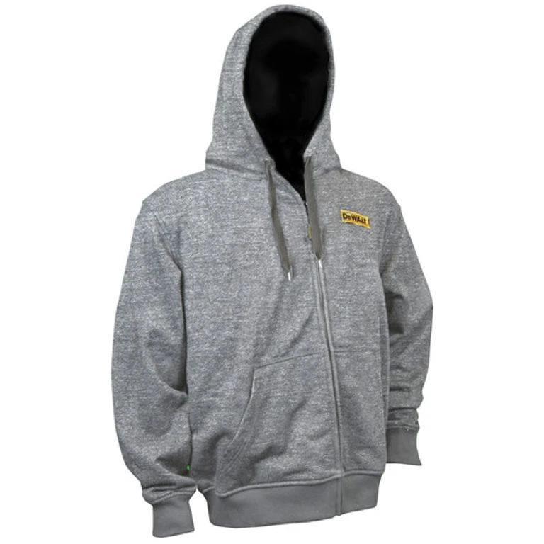 DCHJ080B-S 20V MAX Lithium-Ion Men's French Terry Heated Hoodie - Small, Gray (Jacket Only)