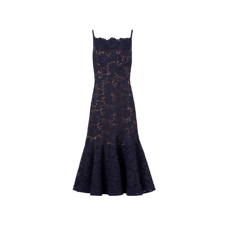 Spiral Lace Midi Dress