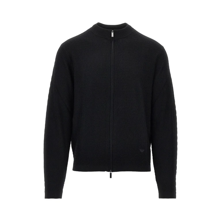 Virgin wool knitted cardigan Man S
