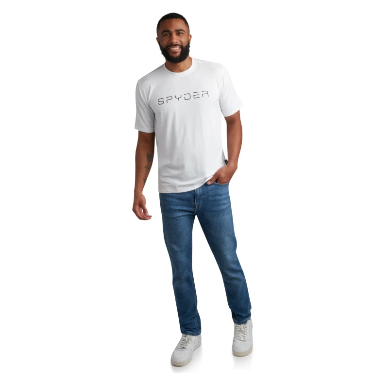 Mens Short Sleeve Wordmark - White