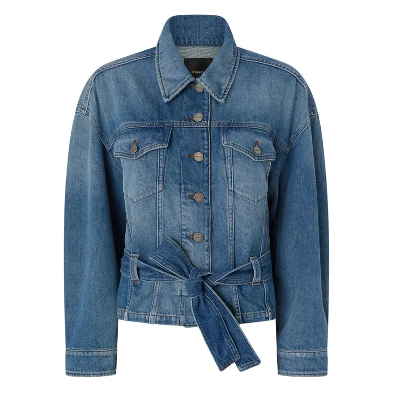 Blouson en denim ceinturé