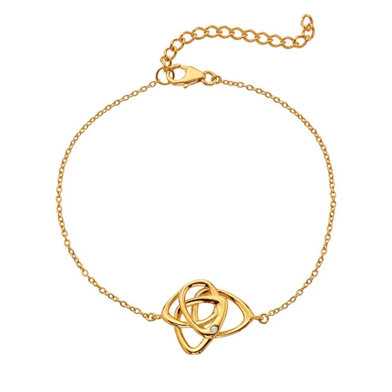 Gold-Plated Bracelet with Authentic Diamond Golden Edit Hope Dl708