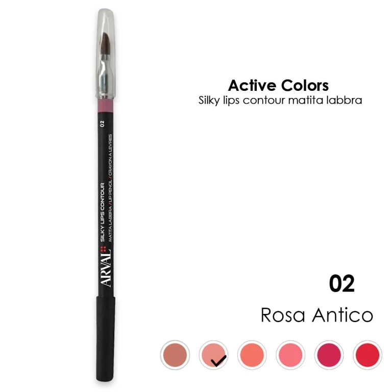 Silky contour n. 02 - antique pink lip pencil - wood