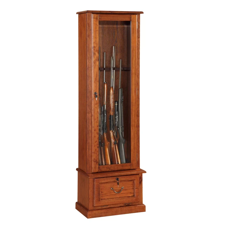 American Furniture 8-Gun Fully Locked Solid Wood Cabinet