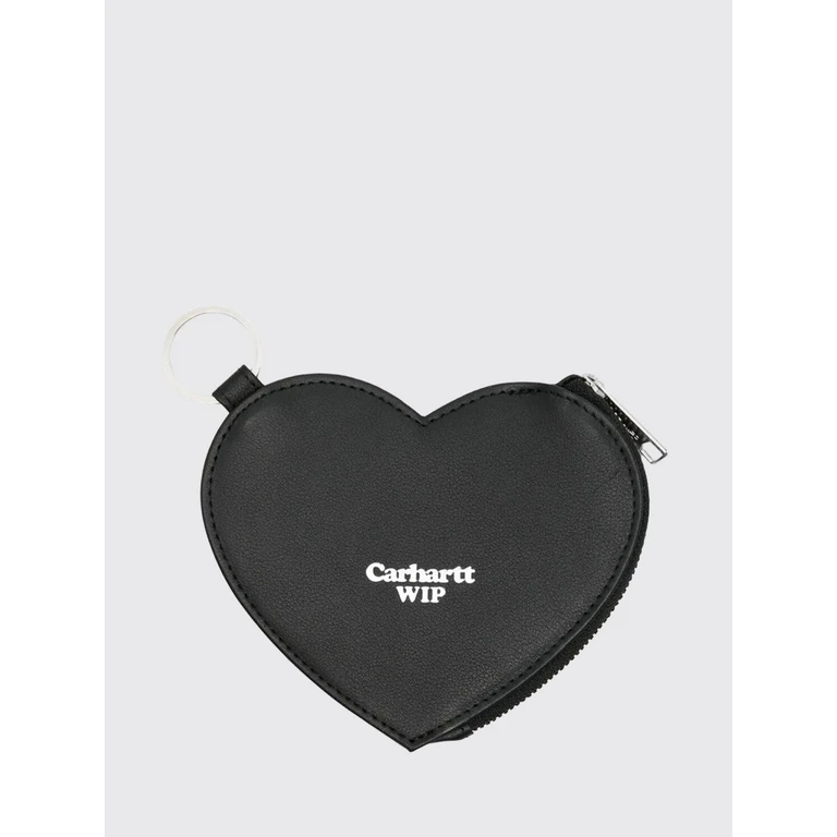 Heart-Shaped Leather Coin Purse with Logo (I03630589XX)