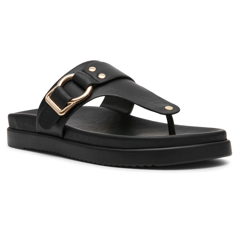 DV DOLCE VITA WOMEN'S FOOTBED SANDAL - BLACK 6 - Online Only:- 6, Black