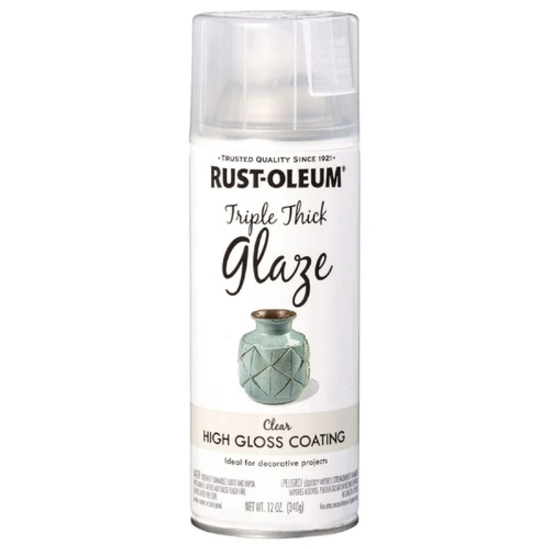 Specialty Triple Thick Glaze Spray Paint, High Gloss Clear, 12 oz Aerosol Can