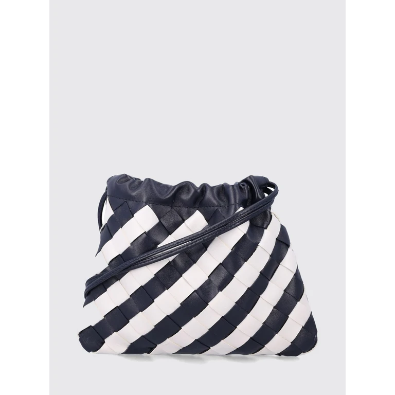 Mini Intrecciato Leather Crossbody Bag with Two-Tone Stripe Motif (816987V5JR08882)