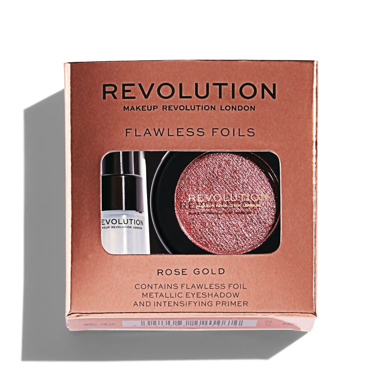 Set Flawless Foils Vegan Primer and Palette Rose Gold Eyeshadows