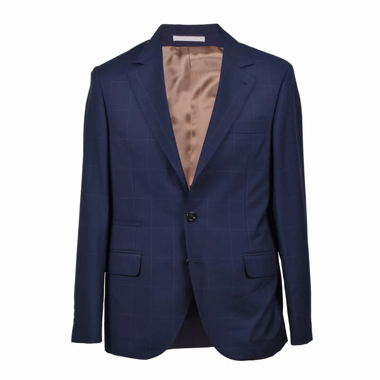 Navy Virgin Wool Three-Button Suit