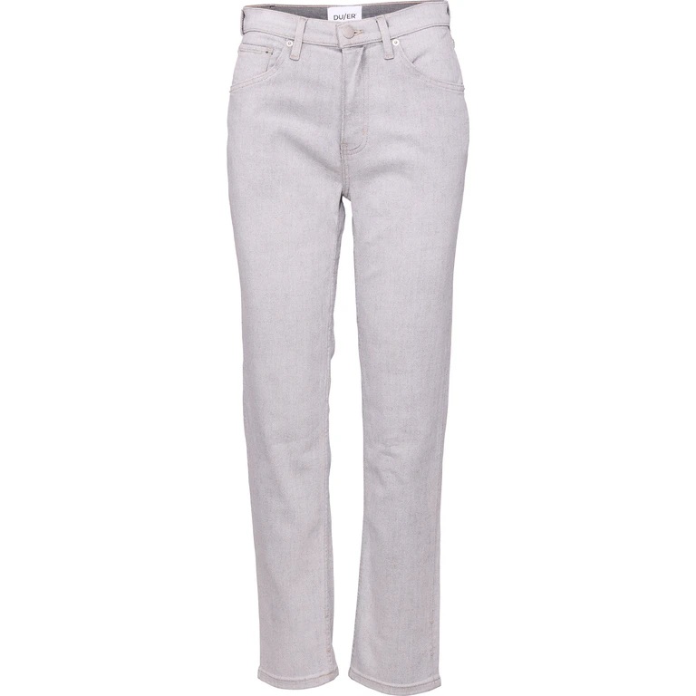 Midweight Performance Denim High Rise Straight Jeans - Aged Black - Women's