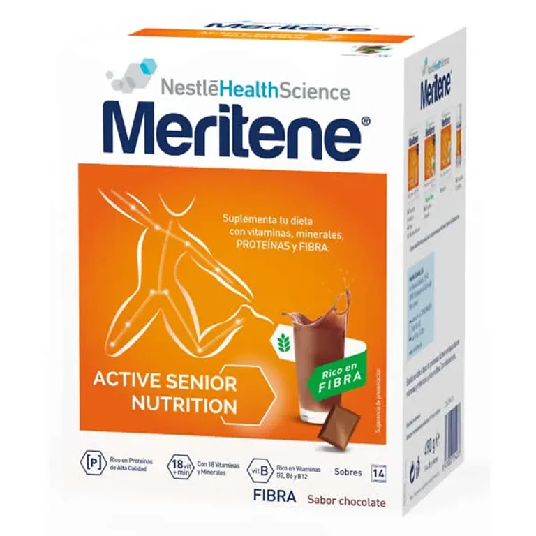 Active Senior Nutrition Fiber-rich chocolate-flavored shake 14 sachets