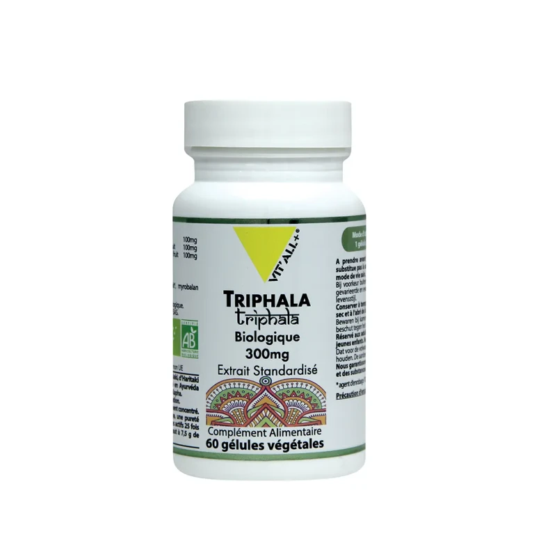 Triphala Bio 300mg Extract Standardized 60 Capsules