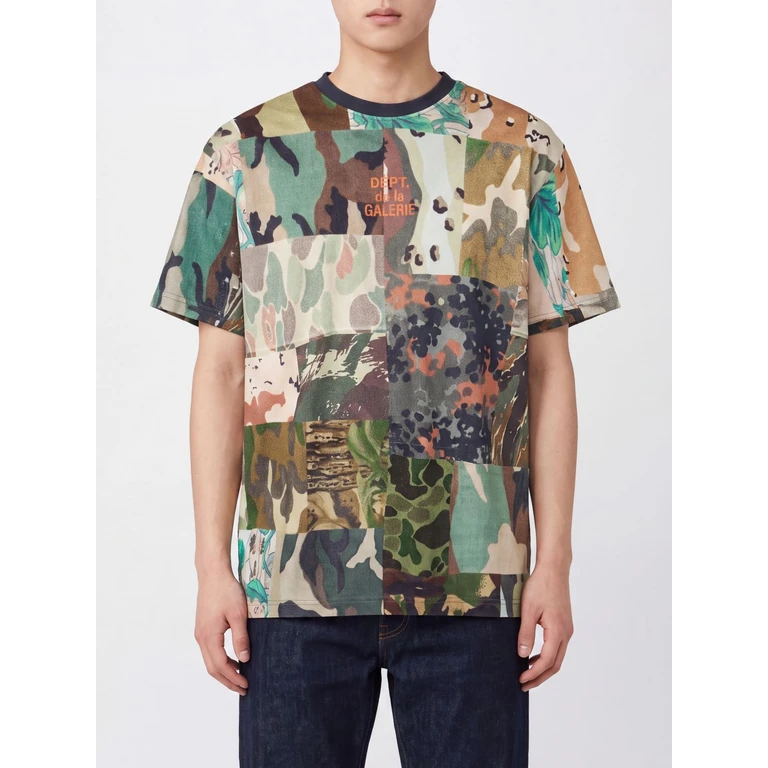 GALLERY DEPT. T-Shirt Men color Brown (TOP012PRINTEDPATCHWORKCAMO)