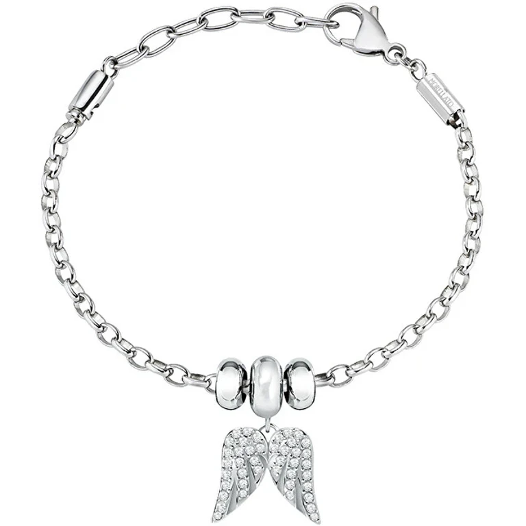 Delicate Steel Drop In Bracelet With Scz1112