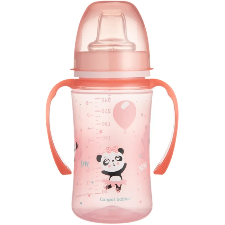 Exotic Animals Drip cup with handles 6+ m pink 240 ml