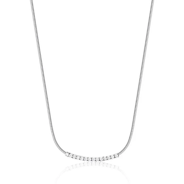 Delicate Necklace With Transparent Crystals Desideri Bein006