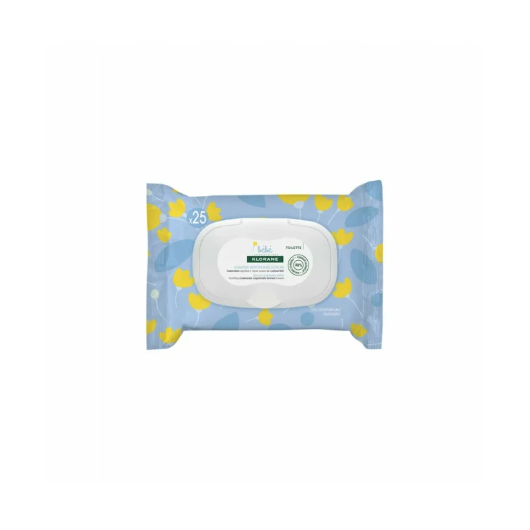 Soft cleansing wipes Klorane 25 pieces