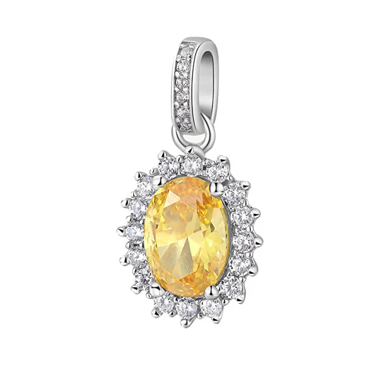 Elegant Silver Pendant Fancy Energy Yellow FEY04