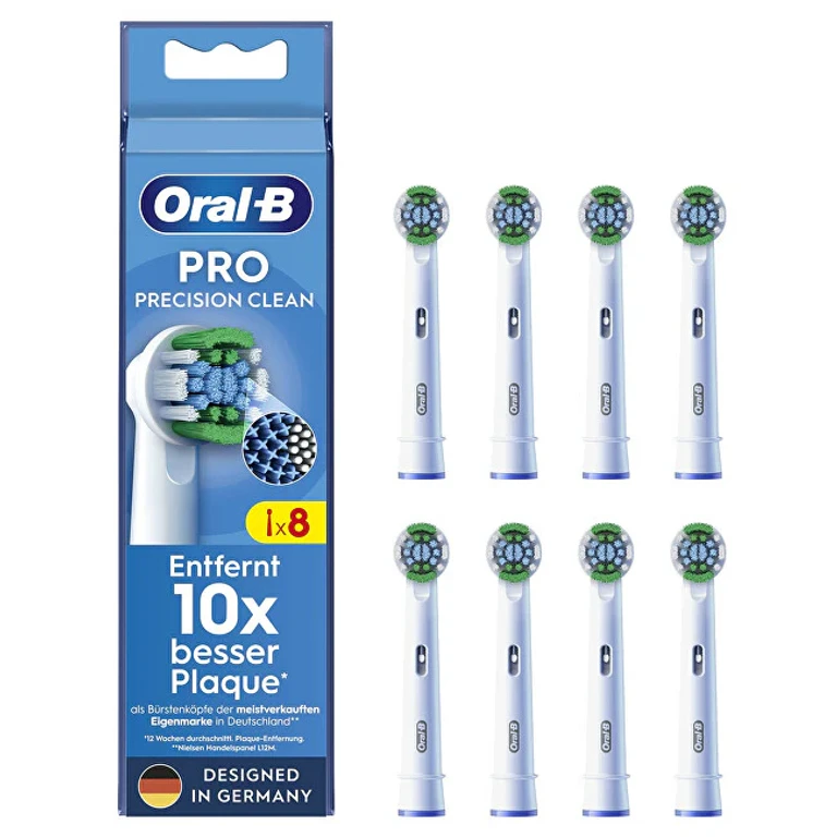 Replacement Brush Heads Precision Clean Eb20, 8 Pieces.
