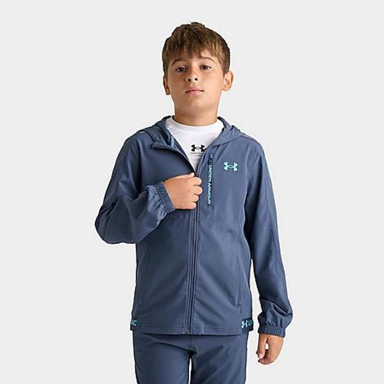 Big Kids Vanish Full-Zip Jacket in Downpour Grey Size: Small