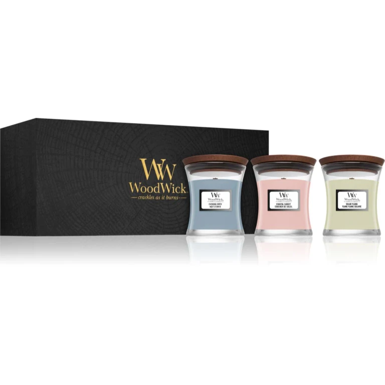 Evening Onyx & Solar Ylang & Coastal Sunset Gift Set with Wooden Wick