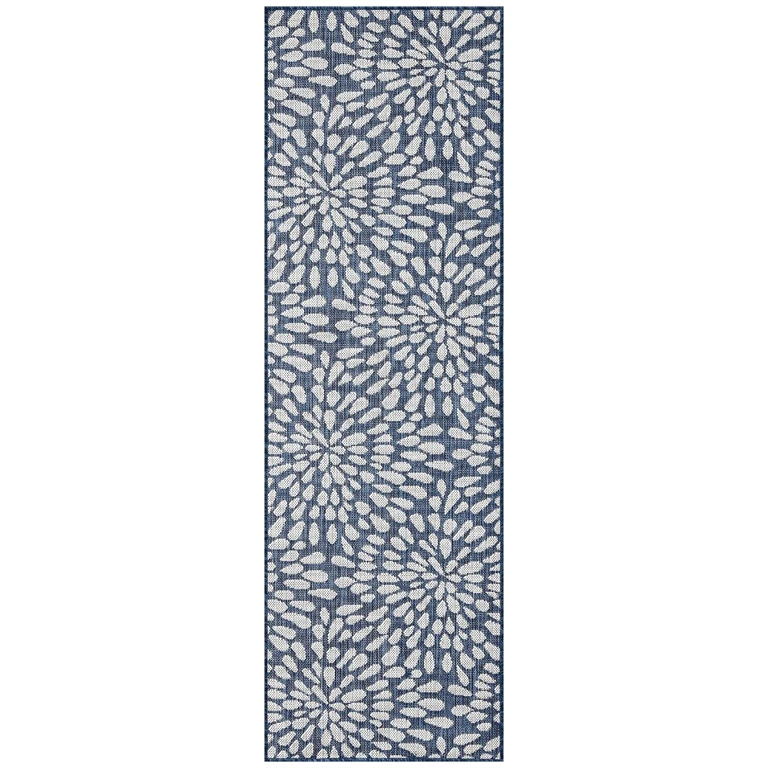 Edith 3 x 10 Navy Blue Indoor-Outdoor Area Rug