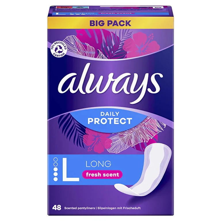 Daily Protect Long Fresh Scent panty liners with fragrance 48 pcs