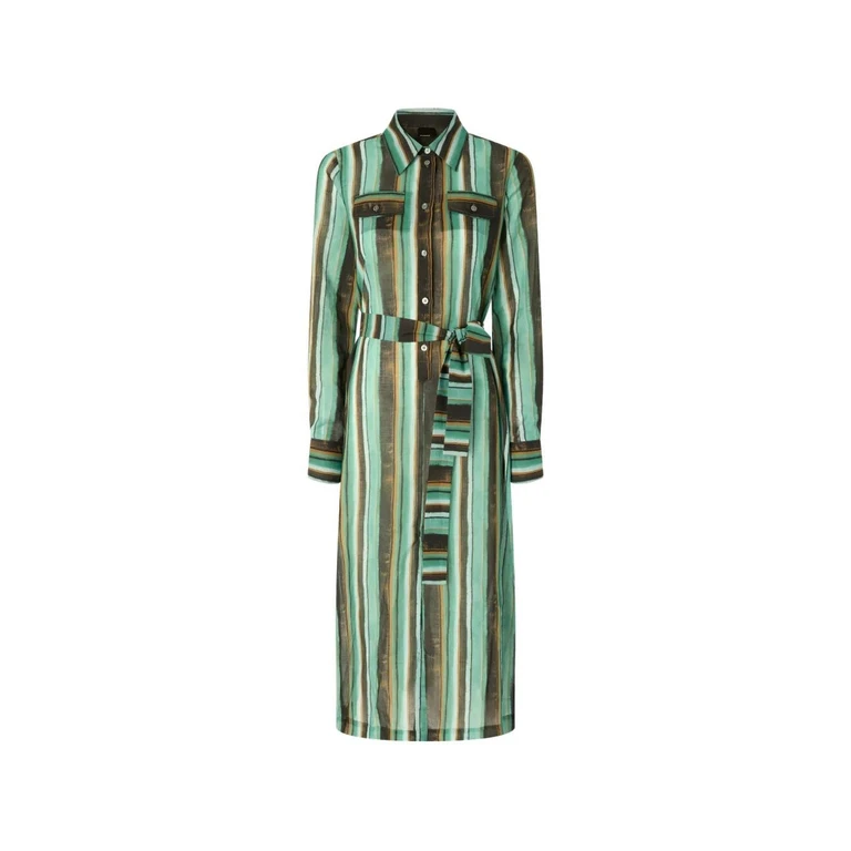 bedrucktes Baumwoll-Midi-Shirtkleid
