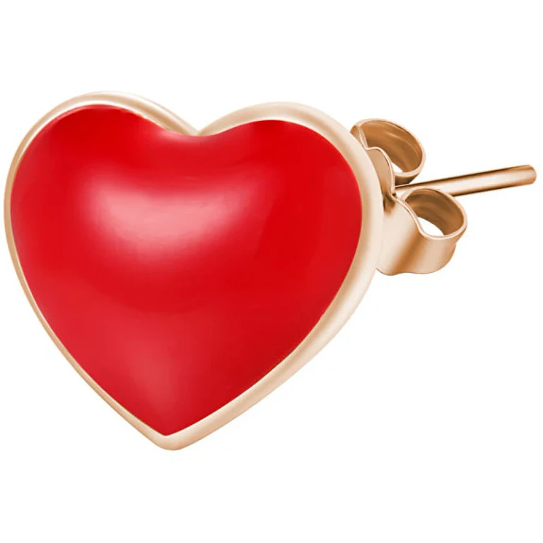 Charming Single Earring Heart Storie Rzo019