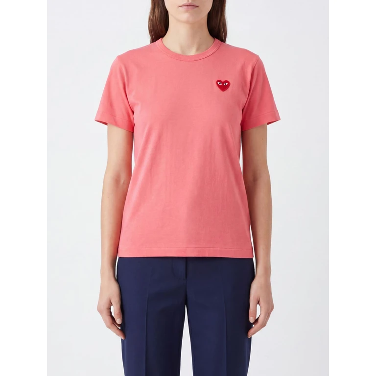 Cotton T-Shirt with Embroidered Heart Logo (AXT2723)