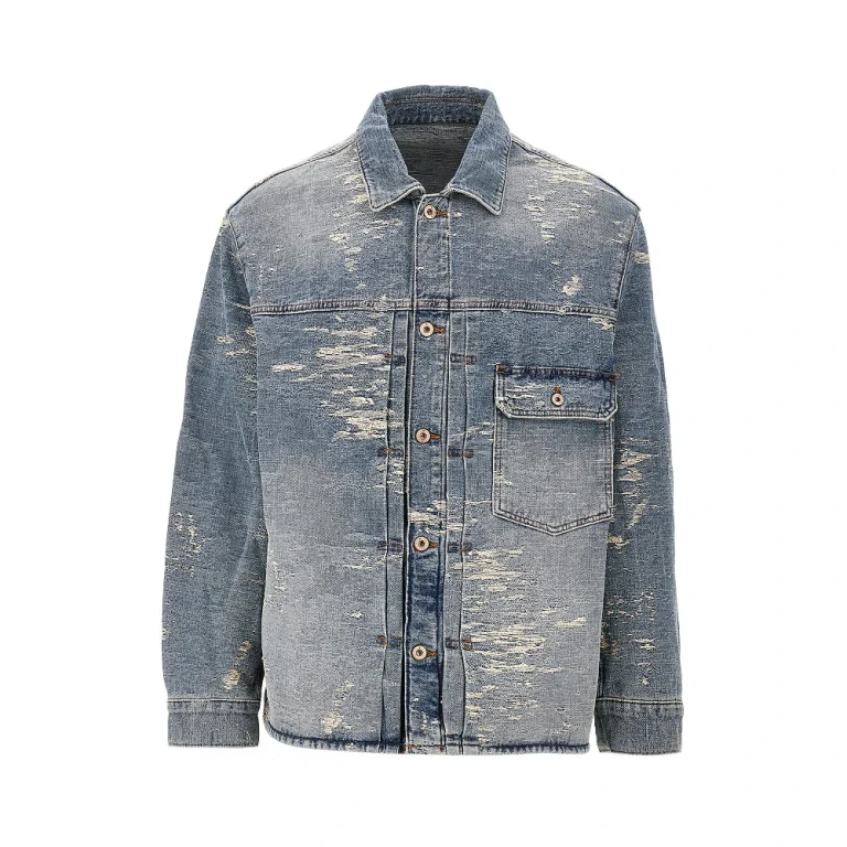 Vintage effect denim jacket Man M
