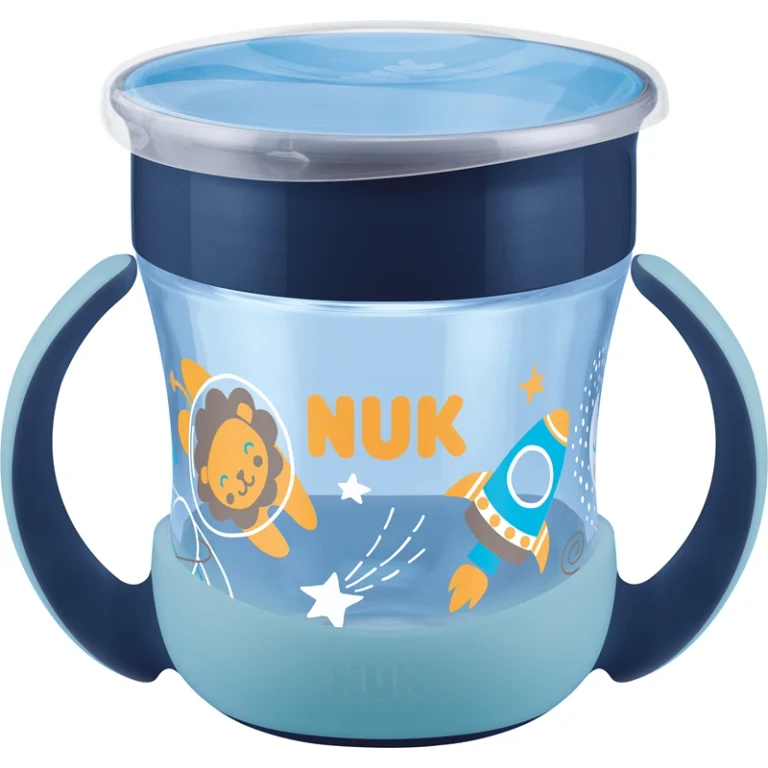 Magic Night cup with handles 6 months+ Blue 160 ml
