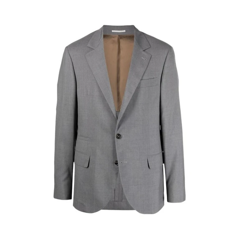 Gray Wool Silk Tailored Jacket