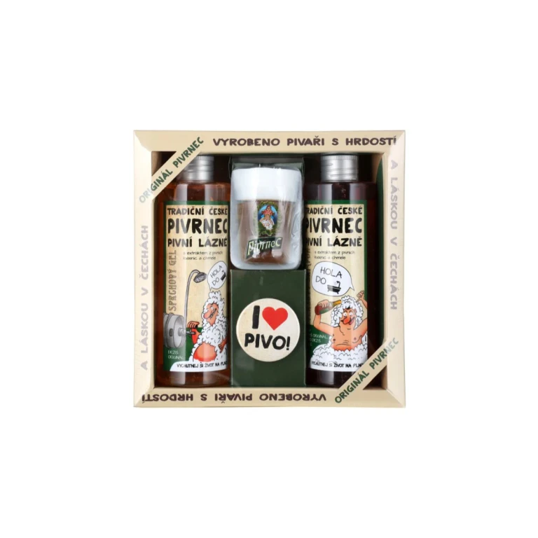 & Cosmetics Beer set for body and hair for men shower gel 250 ml + hair shampoo 250 ml + handmade soap with glycerin 70 g + decorations
