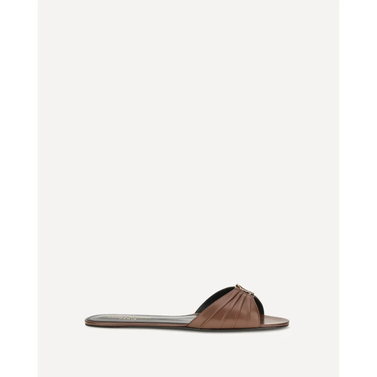 SAINT LAURENT Babylone Leather Mules (869658AAEHF1000)