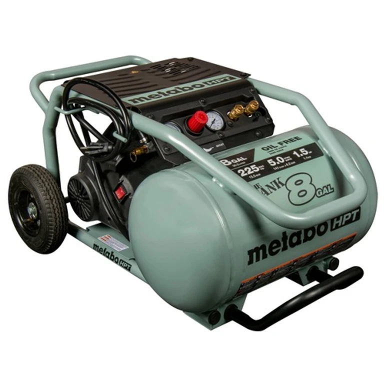 EC1315SM THE TANK 1.5 HP 8 Gallon Oil-Free Trolley Air Compressor