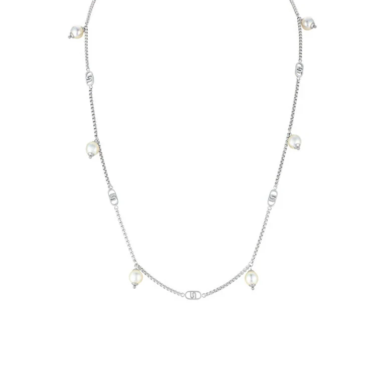 Liu Jo Charming Steel Necklace With Synthetic Pearls Lj2910