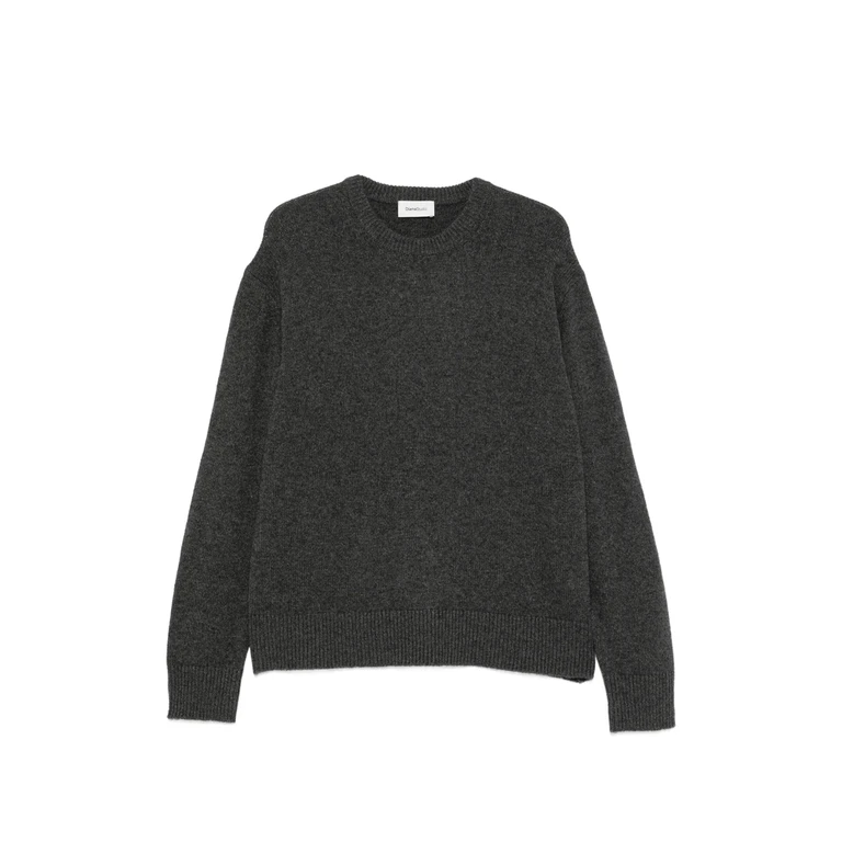 Ribbed-trim Crew-neck Sweater