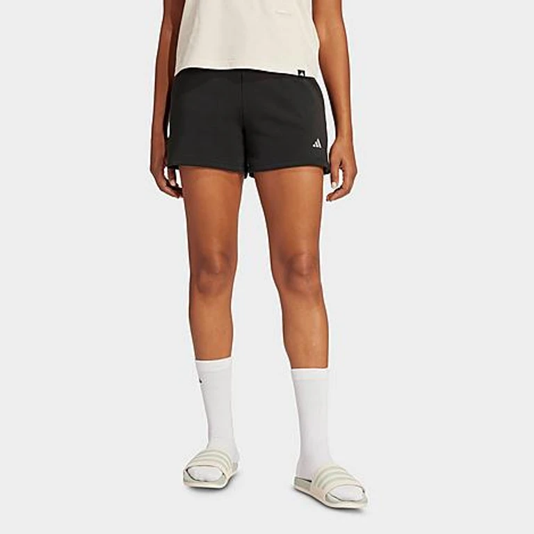 Women's Sportswear Essentials Small Logo Feel Cozy Shorts in Black/White Size: XXS