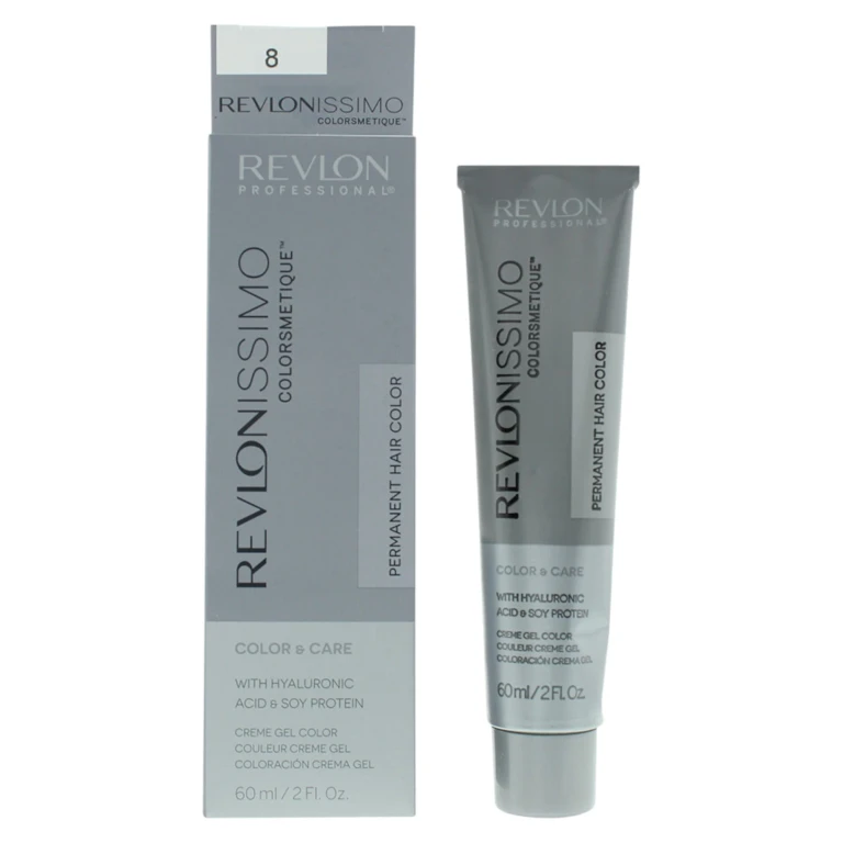 Revlonissimo Colorsmetique Hyaluronic Acid Permanent Hair Color 8 Light Blonde 60 ml